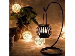 Romantic home sentiment decorated with iron candlestick