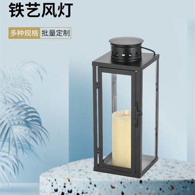 Iron wind lanterns, candle holders, vintage candle holders, romantic wedding and holiday tables, hotel home decor, dining table decorations, and custom decorations