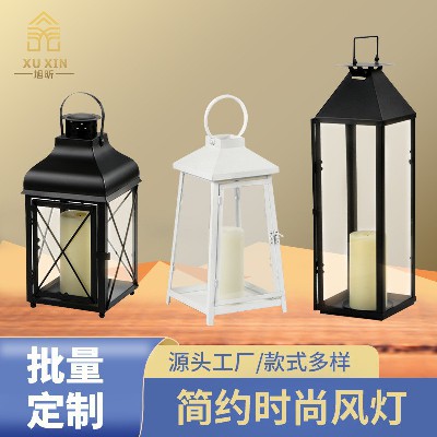 Creative retro small oil lamp, LED French kerosene lamp, hotel home decoration ornament, can be hung, candle stand customized