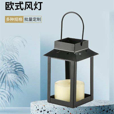 Iron art wind lanterns, candle holders, horse lanterns, restaurant decorations, creative home decor, gardens, bars, cafes, customization