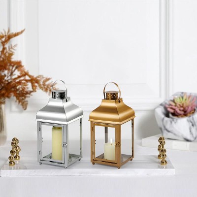 Light luxury retro wrought iron glass candle holder with high aesthetic value, classical and fashionable exquisite candle holder, living room desktop decoration