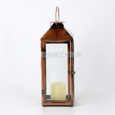 European style antique wrought iron, glass horse lanterns, wind lanterns, garden creative candle holders, hotel home decoration ornaments can be customized