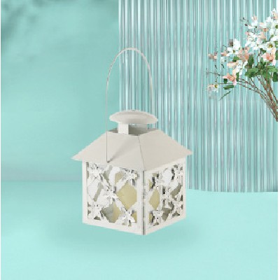 Fashionable, modern, simple candle style wind light hotel wedding home decoration white wind light handheld stainless steel customizable