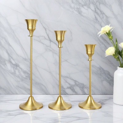 烛台摆件蜡烛台三件套简约家居风格浪漫烛光晚餐婚庆道具烛台批发