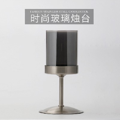 蜡烛台北欧式复古烛台摆件美式咖啡厅烛光晚餐道具餐桌装饰品定制