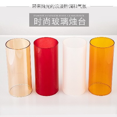 玻璃蜡烛台北欧风格简约蜡烛灯餐家居桌装饰时尚烛台摆件定制