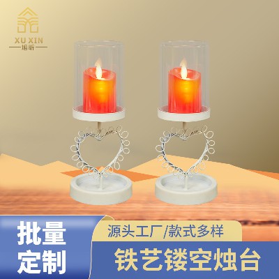 蜡烛台复古烛台香薰蜡烛家用烛光晚餐道具浪漫座餐桌装饰品摆件品