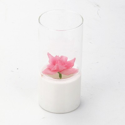 现代简约透明玻璃罩摆件创意蜡烛烛台装饰品浪漫床头电视柜小摆设