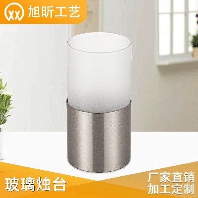 LED高款蜡烛杯场地布置蜡烛家居杯子聚会庆典装饰磨砂玻璃杯 定制