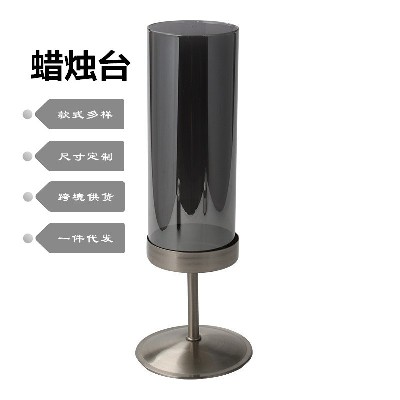 北欧式复古烛台摆件美式咖啡厅蜡烛台烛光晚餐道具餐桌装饰品定制