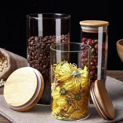 Glass sealed jar, glass sealed jar, kitchen food moisture-proof storage jar, miscellaneous grains, nuts, tangerine peel, tea jar, wholesale
