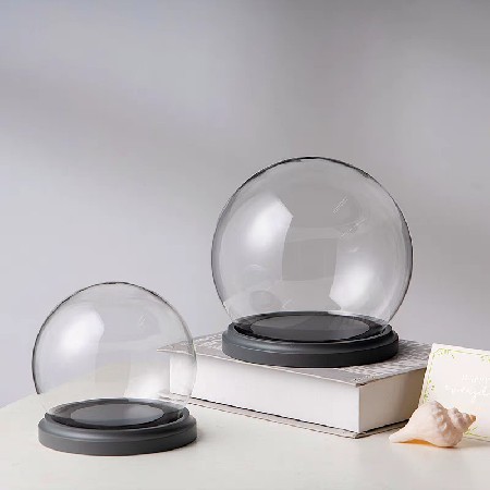 球形玻璃罩摆件高硼硅防尘罩永生花手办生日礼物收纳玻璃瓶可定制