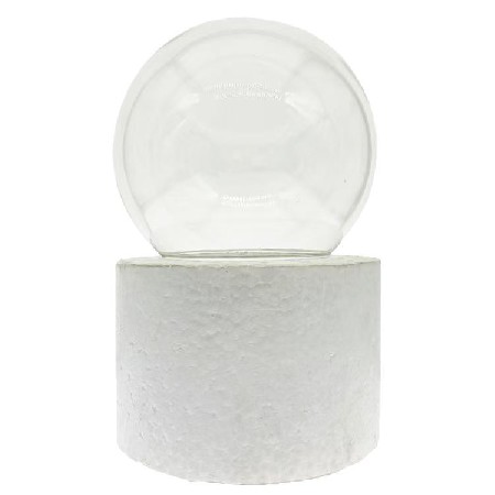 Glass cover ornament, colored luminous lamp holder, spherical antique wood retro luminous device exhibition, handmade gift customization