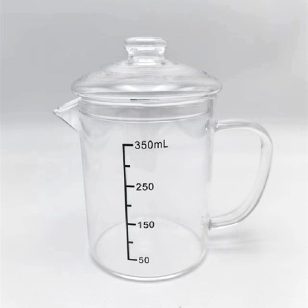 New high borosilicate glass measuring cup, thickened and heat-resistant baking measuring cup, 350/500/1000ml