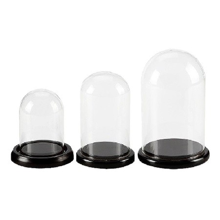 Creative high borosilicate glass cover transparent dust cover cake toy figurine eternal flower glass cover ornament can be customized