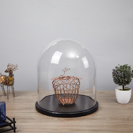 玻璃罩透明防尘展示罩家居蜡烛北欧香薰蜡烛桌面摆件装饰永生花罩