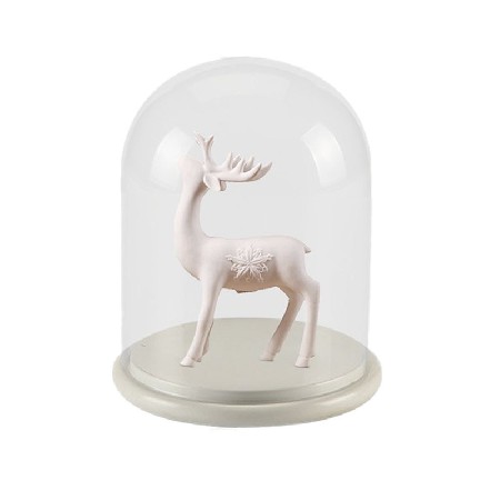 圆头玻璃罩饰品玻璃展示罩多种尺寸模型带木底座定制欧式摆件