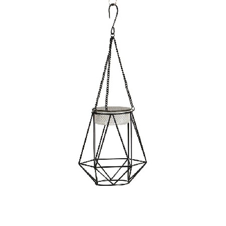 Solar powered night light, outdoor wrought iron pendant light, candle holder, home decor, coffee shop, bar, modern minimalist decoration, customization