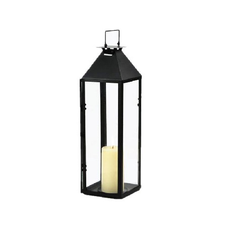 户外铁艺风灯烛台北欧风手提蜡烛落地灯手提灯笼浪漫防风玻璃烛台