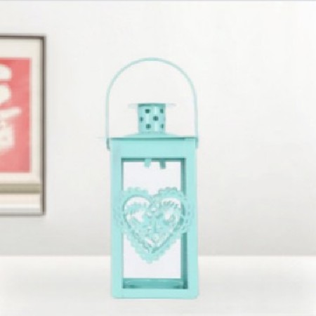 Iron wind lamp candle holder light blue premium sense Wabi sabi style Japanese wind lamp candle holder horse lamp home offering customization