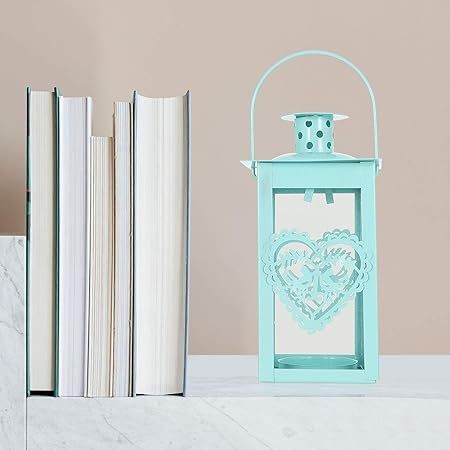 Iron wind lamp candle holder light blue premium sense Wabi sabi style Japanese wind lamp candle holder horse lamp home offering customization