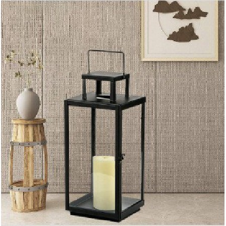 铁艺风灯蜡烛台酒店家居装饰欧式简约轻奢摆件户外防风蜡烛台定制