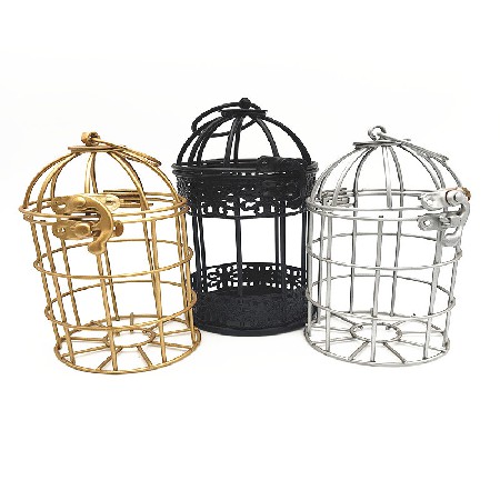 Stainless steel birdcage candle stand furniture, vintage birdcage, iron candlestick, industrial style dining table decoration customization