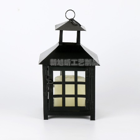 Creative Iron Candle Stand Japanese Glass Wind Lantern Horse Lantern Home Party Crafts Ornament Manufacturer Wholesale Customization