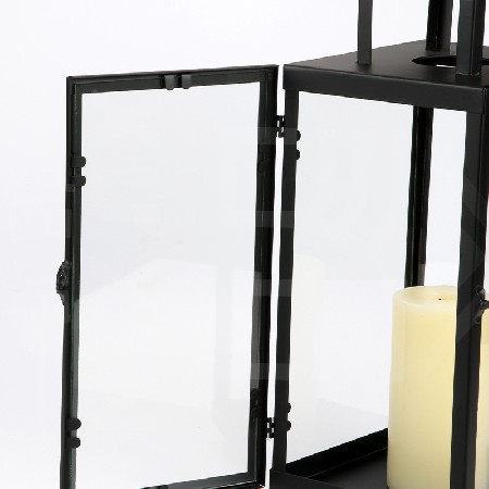 European style courtyard floor to ceiling wind lights, Christmas candle holders, New Year atmosphere lights, wrought iron square hand-held wind lights, Easter customization