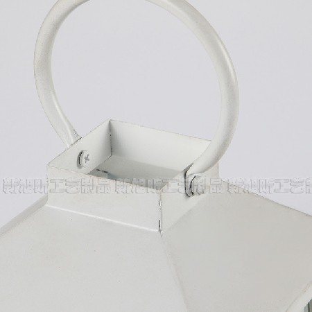 欧美式复古铁艺玻璃蜡烛台摆件 户外手提风灯马灯工艺品装饰定制