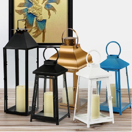 LED French Coal Oil Lamp Hotel Home Decoration Iron Candleholder Can Hang Candle Lamp Creative Retro Small Oil Lamp