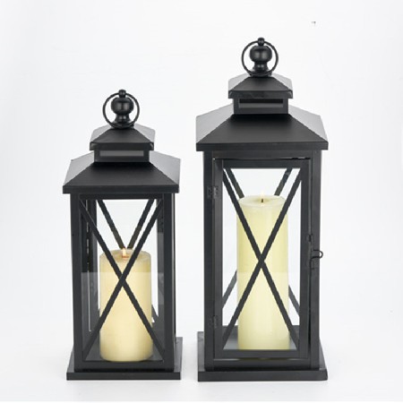 Cross border wrought iron wind lanterns customized for Christmas and New Year, candle holders for weddings, road guides, floor standing wind lanterns, Halloween decorations customization