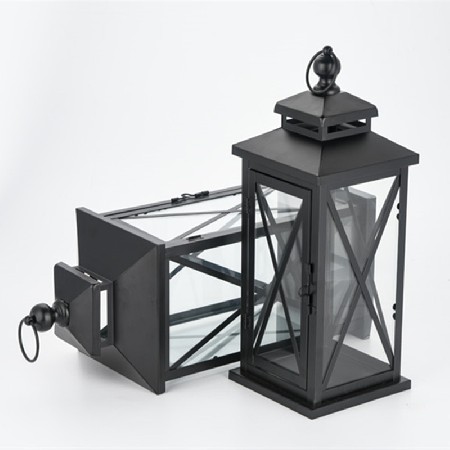 Cross border wrought iron wind lanterns customized for Christmas and New Year, candle holders for weddings, road guides, floor standing wind lanterns, Halloween decorations customization