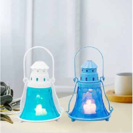 Creative Small Tower Shaped Iron Candlestick Hotel Wedding Home Decoration Ornament Candle Stand Camping Atmosphere Customization