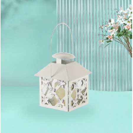 Fashionable, modern, simple candle style wind light hotel wedding home decoration white wind light handheld stainless steel customizable