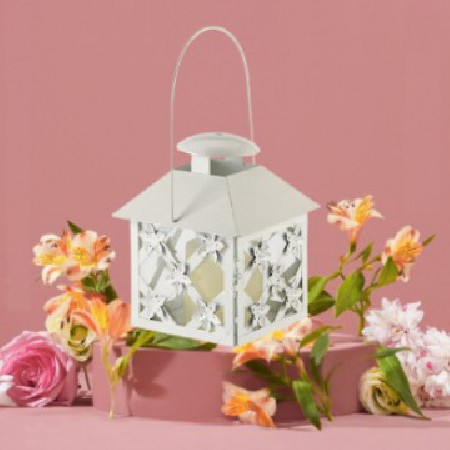 Fashionable, modern, simple candle style wind light hotel wedding home decoration white wind light handheld stainless steel customizable