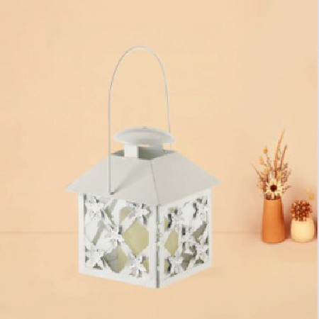 Fashionable, modern, simple candle style wind light hotel wedding home decoration white wind light handheld stainless steel customizable