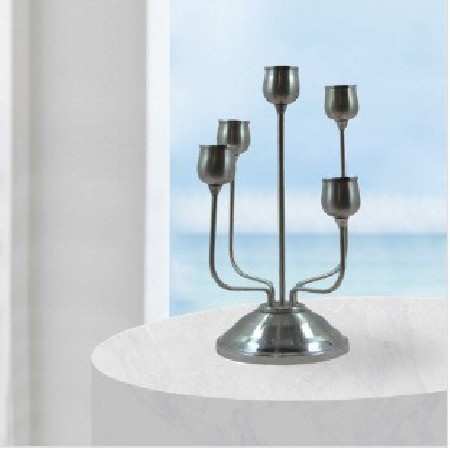 Stainless steel wrought iron candle holder, five headed candle holder, wedding celebration, holiday, hotel home, living room, dining table decoration, decoration, decoration, decoration, and decoratio