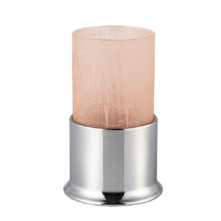 磨砂粉色玻璃烛台简约烛台浪漫婚庆家居摆件蜡烛台欧式摆件可定制