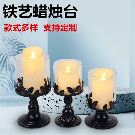 Luxury Candles Taipei European Romantic Wedding Festival Table Candlelight Dinner Decorations Vintage Candlestick Customization