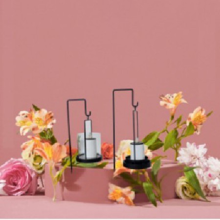 Iron Candle Stand Vintage Candlestick Wedding Hotel Home Dining Table Festival Decoration Creative Hanging Ornament Customization