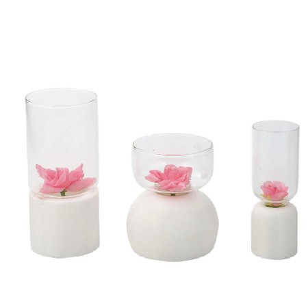 玻璃烛台高硼硅香薰蜡烛台酒店家居餐桌装饰摆件氛围感蜡烛罐定制