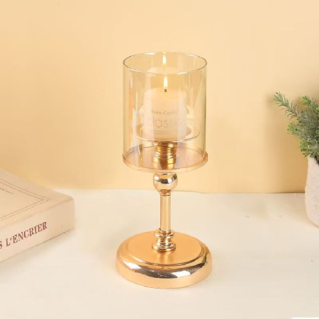 European style metal candle holder, golden candlestick holder, creative romantic retro home decor, hotel dining table decoration, custom decoration ornaments