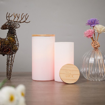 Glass Candlestick Barrel Valentine's Day Birthday Party Western Restaurant Hotel Decoration Decoration Decoration Romantic Candlelight Dinner Customization