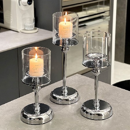 Light luxury retro candle holder household props romantic candlelight dinner candle pedestal dining table decoration ornaments customization