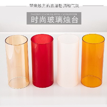 玻璃蜡烛台北欧风格简约蜡烛灯餐家居桌装饰时尚烛台摆件定制