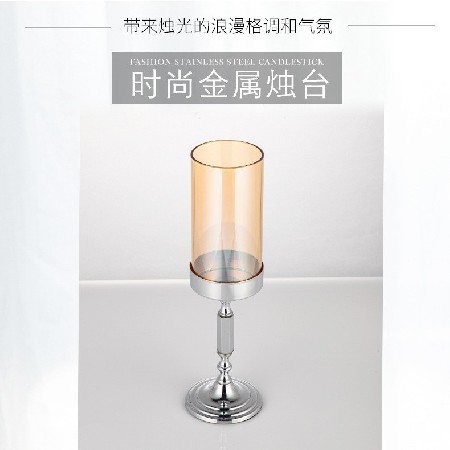 Colored glass candle stand, modern and simple home decor, wedding and romantic glass crafts, holiday candle holder decoration customization