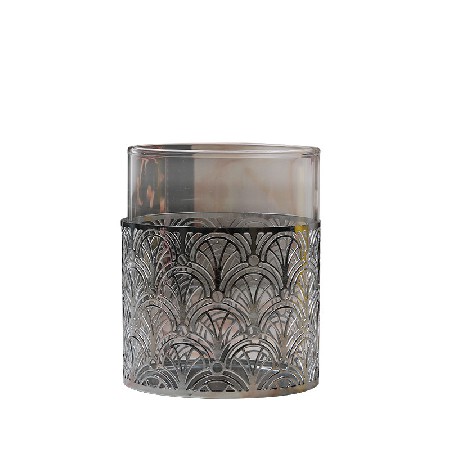 Hollow out wrought iron candle stand, European style candle cup, candle jar, candle tube, wedding, hotel home decoration decoration decoration, customization