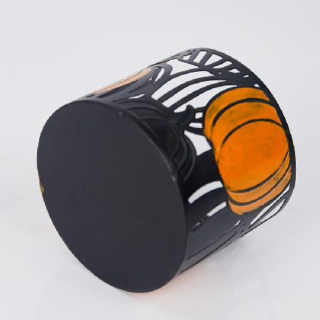 金属镂空蜡烛台创意南瓜涂鸦万圣节餐厅装饰品欧式铁艺摆件烛台