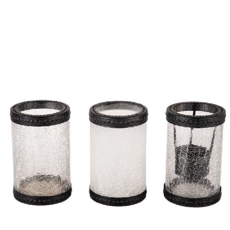 Frosted candle holder, modern and simple metal romantic transparent candle cup, dining table decoration, fashionable glass candle holder, customizable